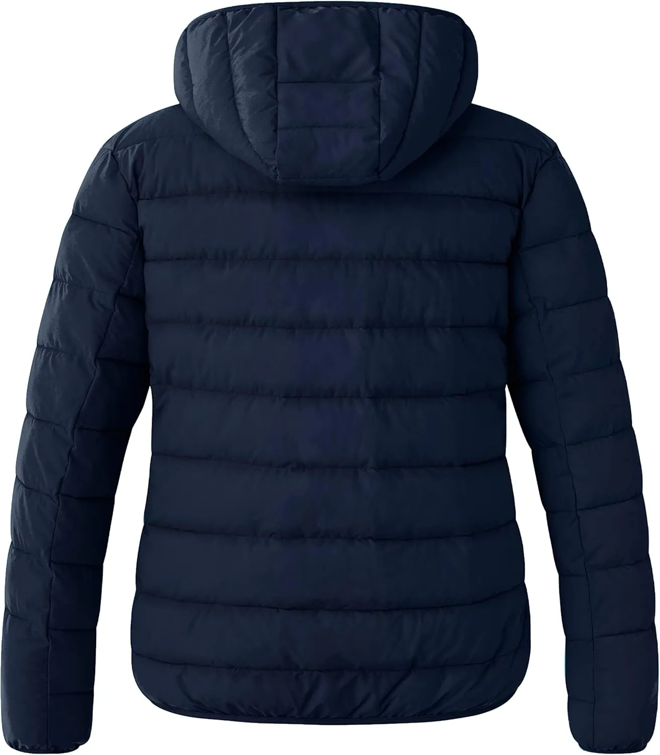 wantdo Women's Plus Size Lightweight Jackets Full-Zip Quilted Warm Jacket with Hood