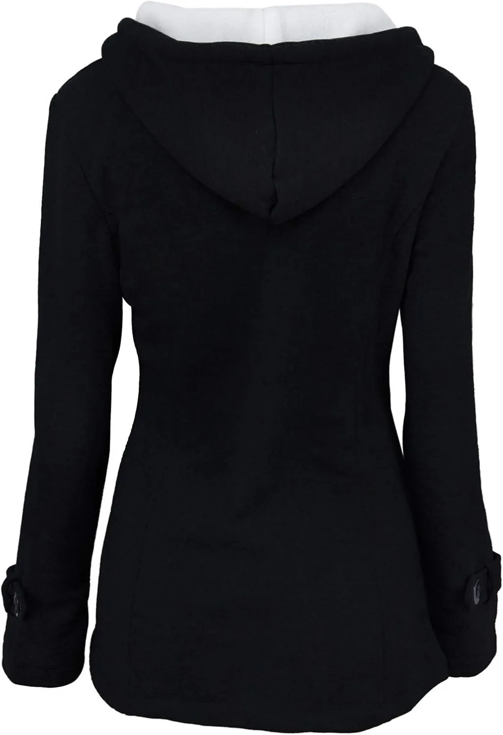 Winter Coats for Women 2024 Trendy Fleece Sherpa Lined Jacket Suede Leather Faux Fur Pea Coats with Horn Buttons