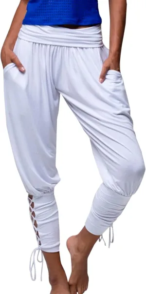 Womens Hippie Ankle Banded Harem Yoga Pants Gypsy Aladdin Pants Medieval Viking Navigator Pirate Renaissance Pants