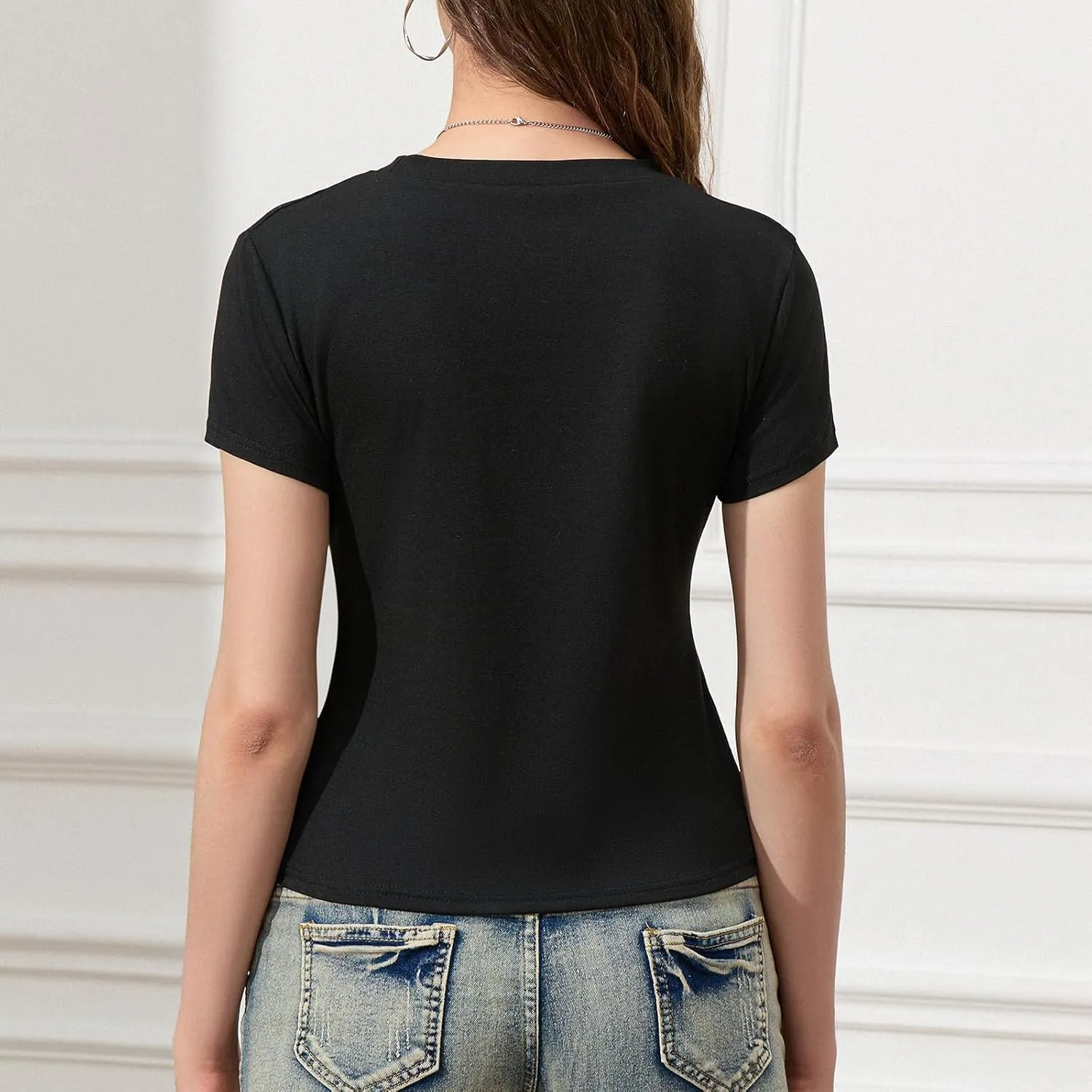 Y2k Grunge Graphic Tees for Women Teen Girls Vintage Goth Aesthetic Baggy Shirts 2000s Emo Tops Summer Clothes